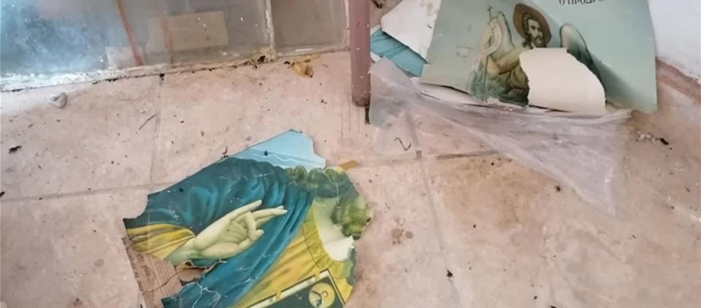 Σοκαριστικές εικόνες: Παράνομοι μετανάστες κατέστρεψαν το ναό του Αγίου Γεωργίου στην Μόρια της Λέσβου